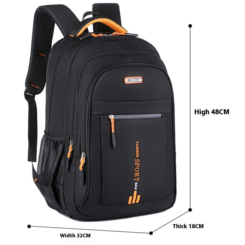 Large Capacity Laptop Backpack - Orange