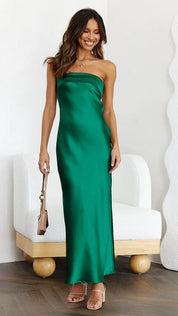 Ava Cromwell | Strapless Satin Maxi Dress For Women