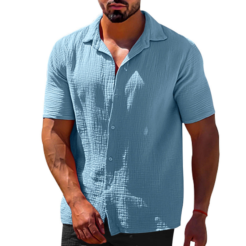 Hamish Whitfield | Linen Short Sleeve Shirt For Men