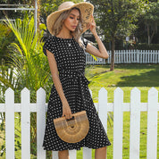 Charlotte Evans | Elegant Polka Dot Summer Dress For Women