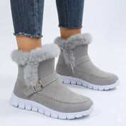 Women's Fur-Lined Winter Ankle Boots — Warm & Waterproof