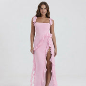 Adelaide Cross | Formal Ruffle Maxi Dress For Women