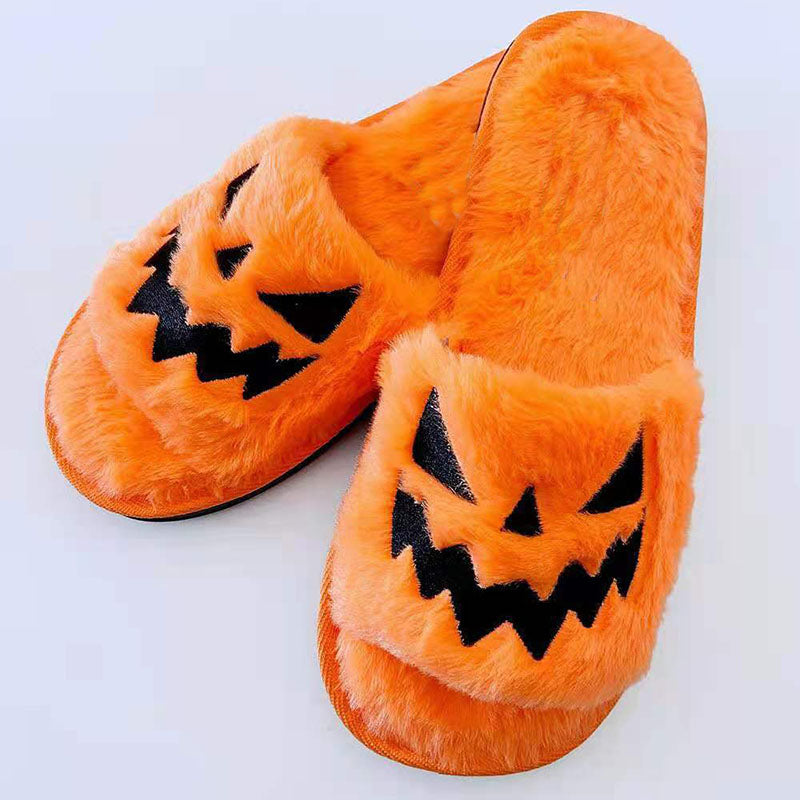 Little Boo | Pumpkin Halloween Slippers For Women