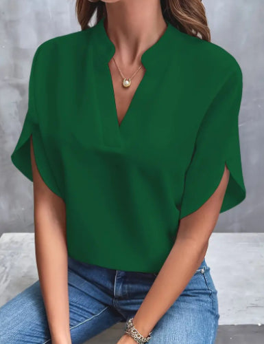 Lily Jones | Chiffon V-Neck Blouse For Women
