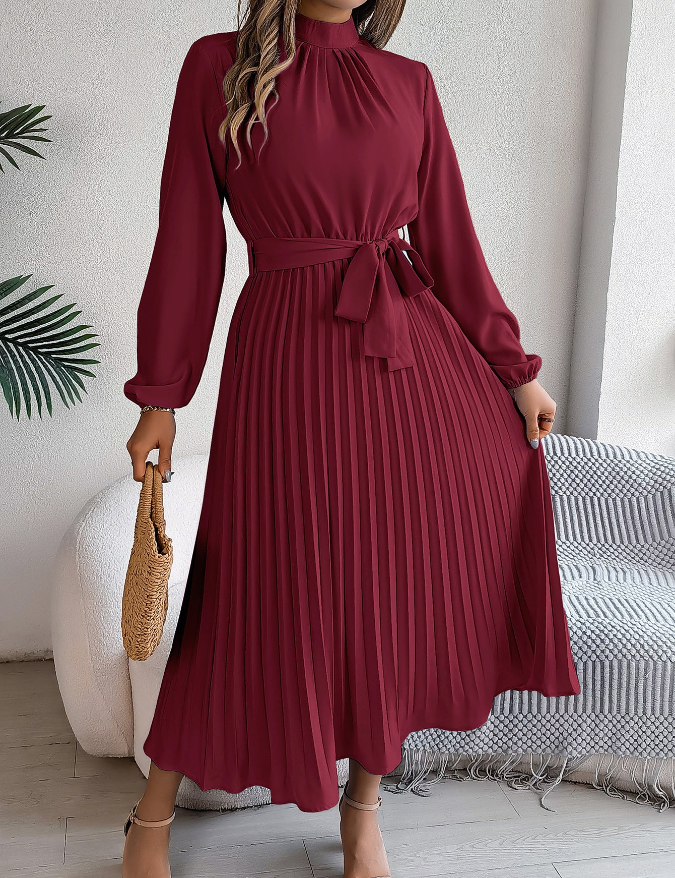 Lauren Ryan | Pleated Midi Dress For Women