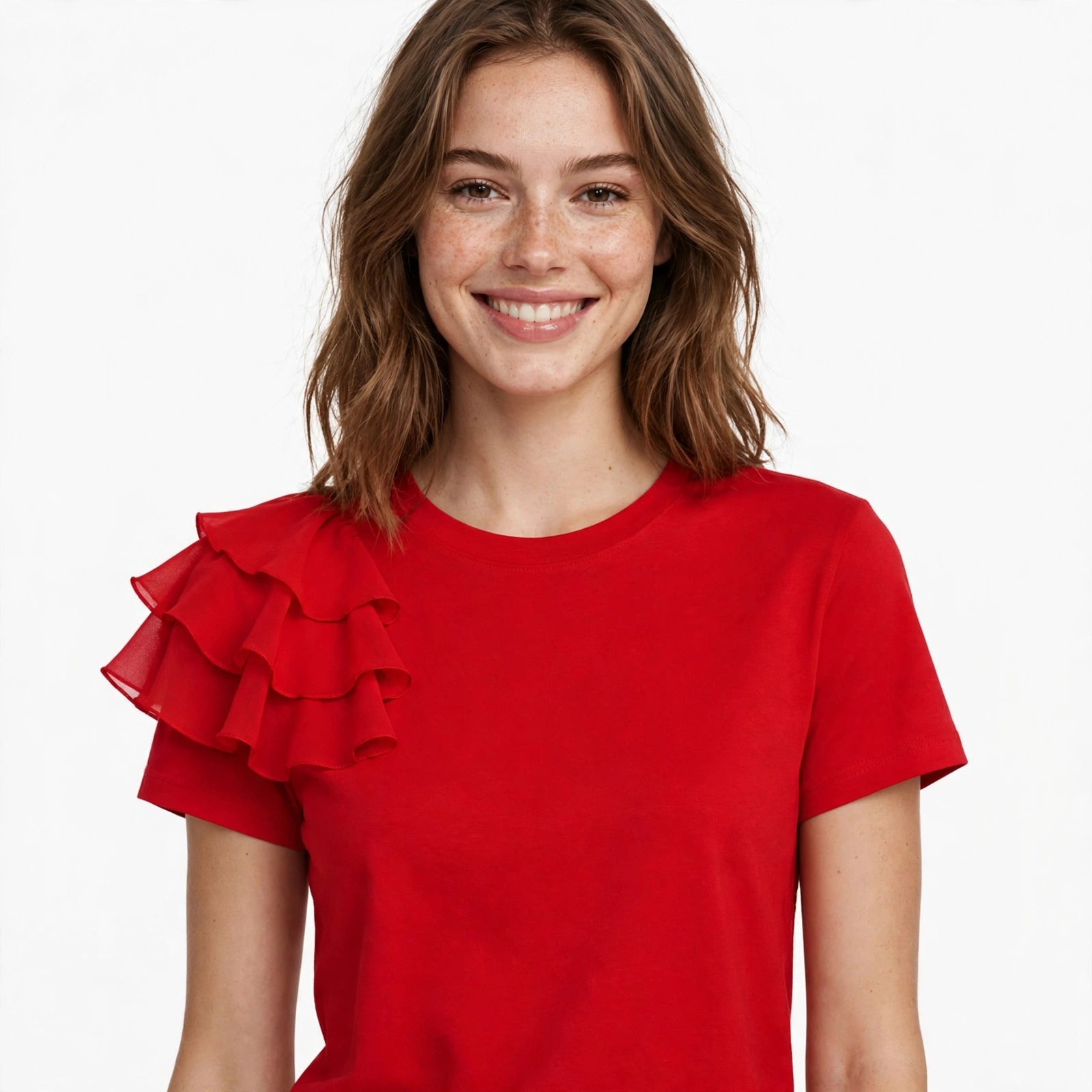Bianca Foster | Bold Ruffle Sleeve Top For Women