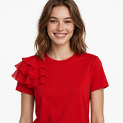 Bianca Foster | Bold Ruffle Sleeve Top For Women