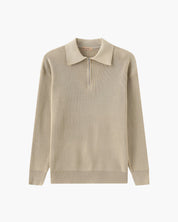 Marco De Santis | Chunky Knit Half-Zip Sweater with Modern Texture For Men