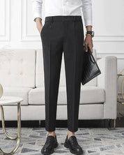 Giovanni Bellucci | Tailored Slim Fit Trousers with Refined Structure For Men