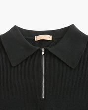 Marco De Santis | Chunky Knit Half-Zip Sweater with Modern Texture For Men