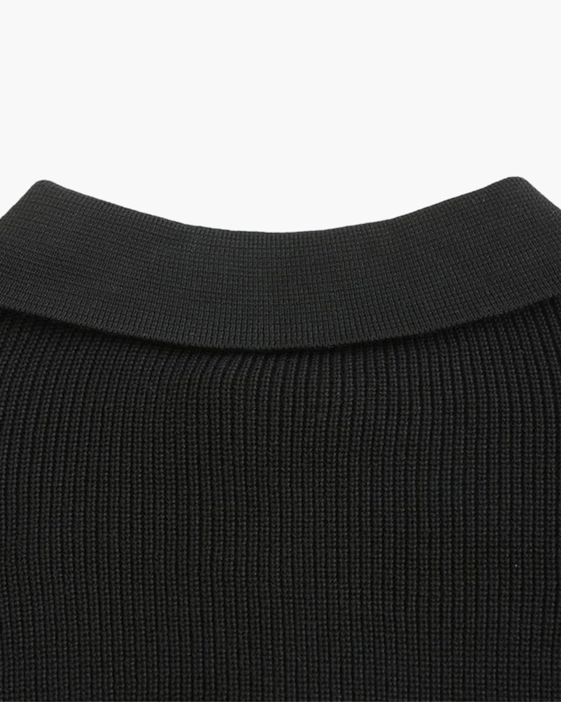 Marco De Santis | Chunky Knit Half-Zip Sweater with Modern Texture For Men
