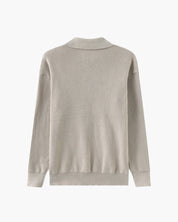 Marco De Santis | Chunky Knit Half-Zip Sweater with Modern Texture For Men