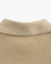 Marco De Santis | Chunky Knit Half-Zip Sweater with Modern Texture For Men