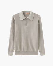 Marco De Santis | Chunky Knit Half-Zip Sweater with Modern Texture For Men
