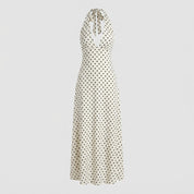 Amelia Clarke | Polka Dot Halter Summer Dress For Women