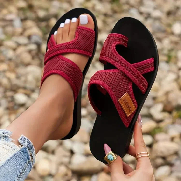 Mia Ashwood | Crisscross Mesh Sandals For Women