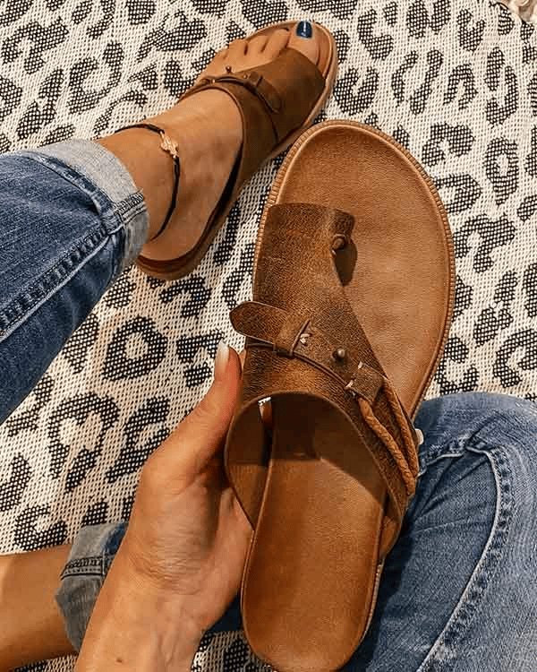 Adelaide Winslow | Cushioned Vegan Leather Sandals For Women