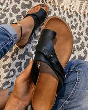 Adelaide Winslow | Cushioned Vegan Leather Sandals For Women