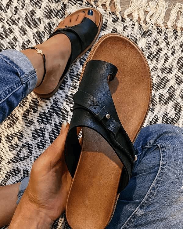 Adelaide Winslow | Cushioned Vegan Leather Sandals For Women