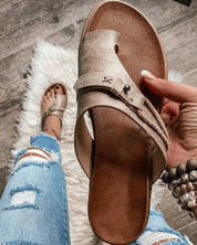 Adelaide Winslow | Cushioned Vegan Leather Sandals For Women