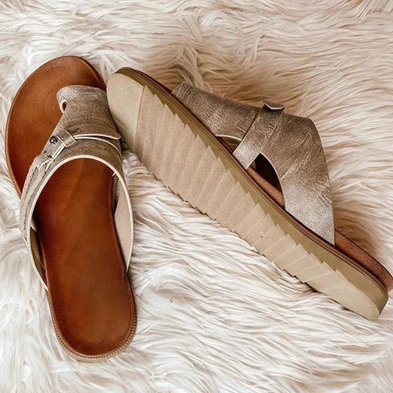 Adelaide Winslow | Cushioned Vegan Leather Sandals For Women