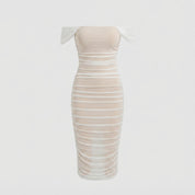 Audrey Flemming | Off-Shoulder Ruched Midi Dress For Women