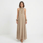 Ava Taylor | Bohemian Halter Maxi Races Dress For Women