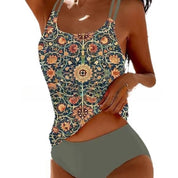 Grazia Rivham | Printed High Waist Tankini Set For Women