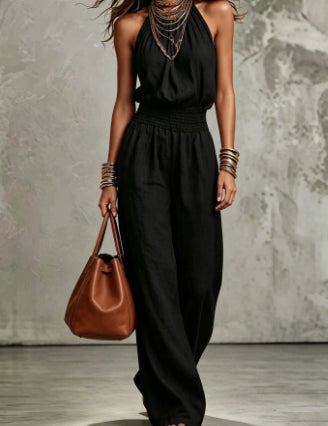 Sienna Murphy | Halter Wide-Leg Jumpsuit For Women