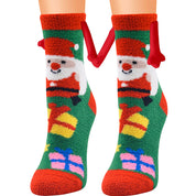 Ember | Red Santa Magnetic Christmas Socks Unisex & Couples