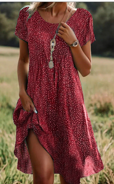 Flavia Kelbury | Polka Dot Scoop Neck Midi Dress For Women