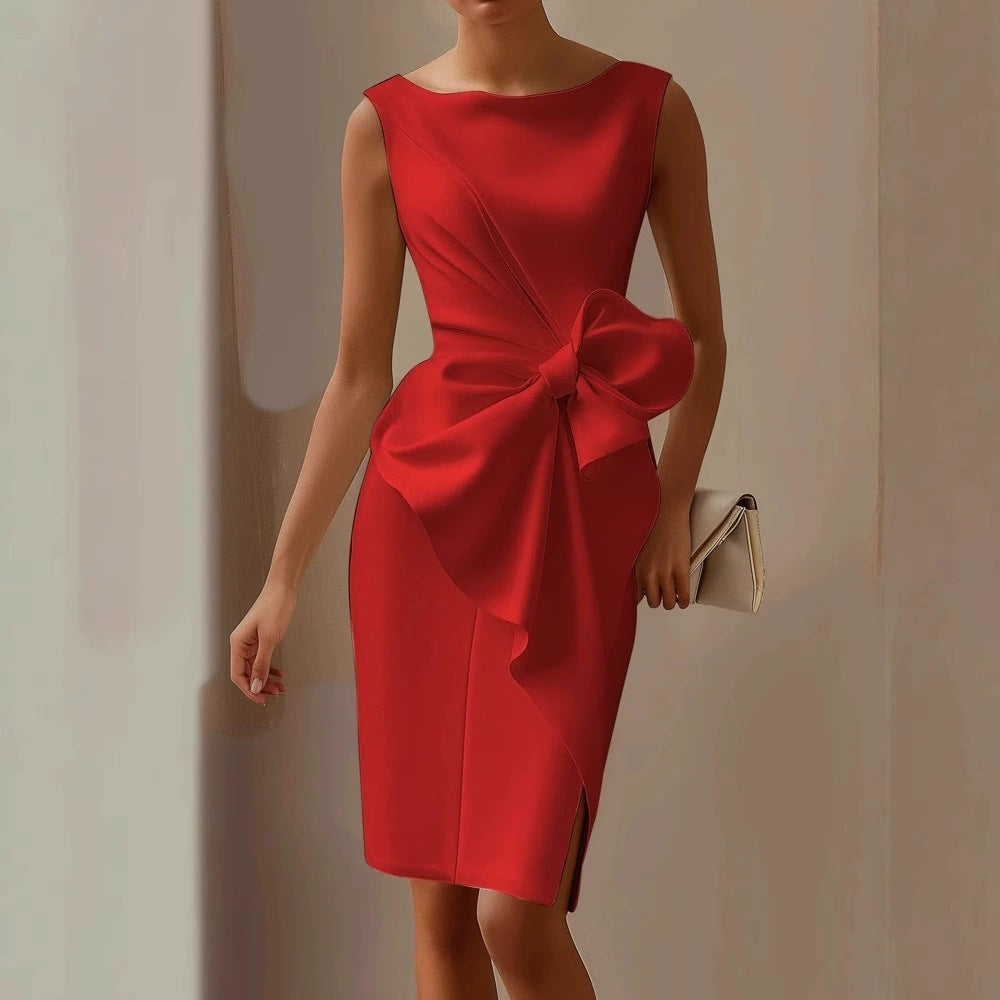 Cordelia Ashworth | Bow Detail Midi Sheath Dress For Women