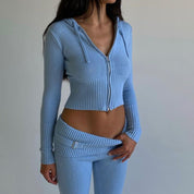 Sienna Moreau | Ribbed Lounge Set With Luxe Sculpted Fit Detail