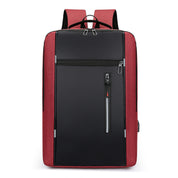Slim USB Business Laptop Backpack - Red
