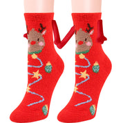 Ember | Red Santa Magnetic Christmas Socks Unisex & Couples