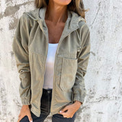 Léa Morel | Corduroy Hooded Jacket For Women