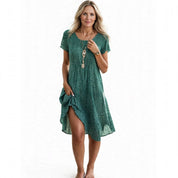 Flavia Kelbury | Polka Dot Scoop Neck Midi Dress For Women