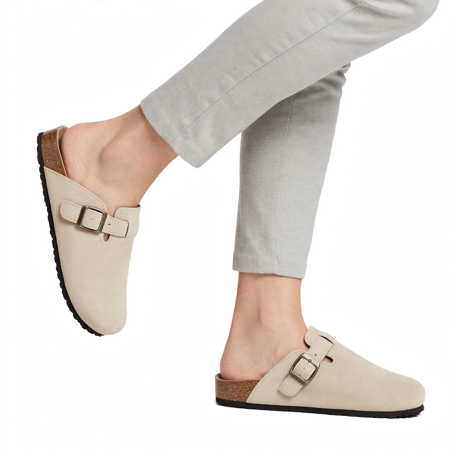 Flaminia Penbridge | Suede-Look Buckle Clogs For Women
