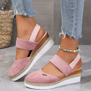 Harper Delaney | Braided Platform Wedge Sandals For Women