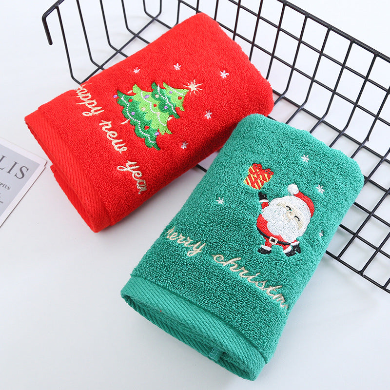 Jolly | Green & Red Santa Tree Christmas Towel Set Unisex
