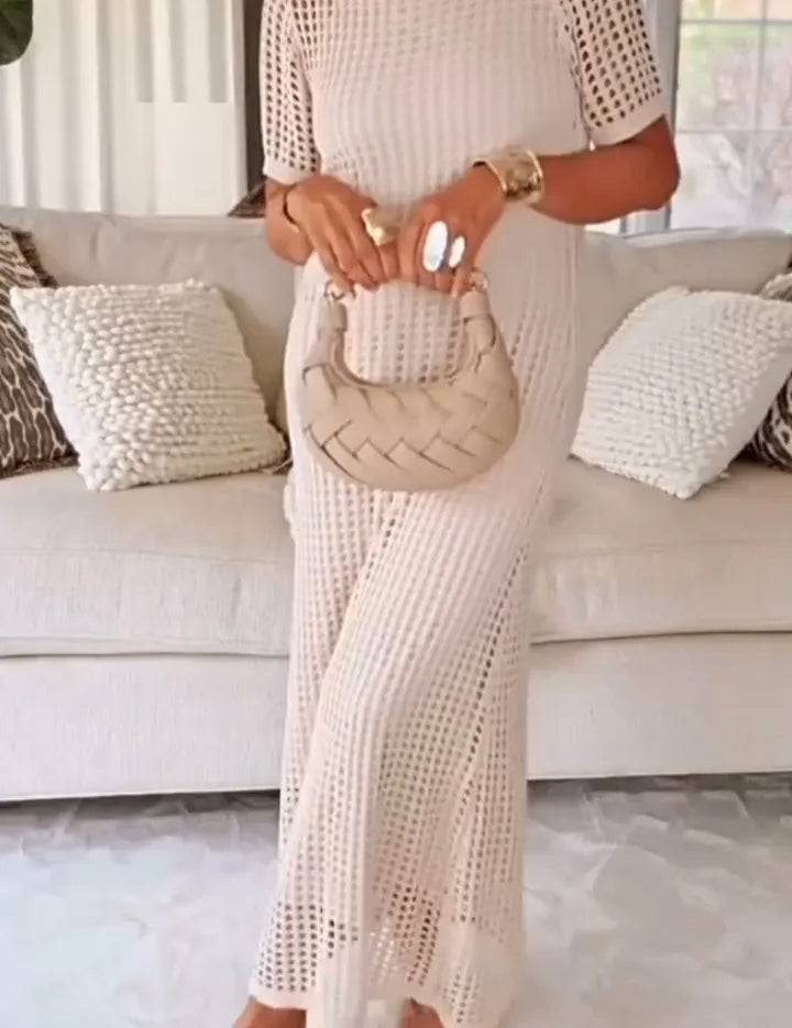 Georgia Clarke | Crochet Knit Maxi Dress For Women
