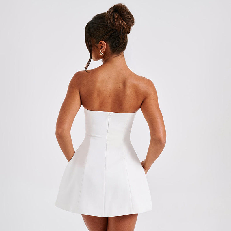 Ludovica Pellmore | Strapless Bustier A-Line Mini Dress For Women