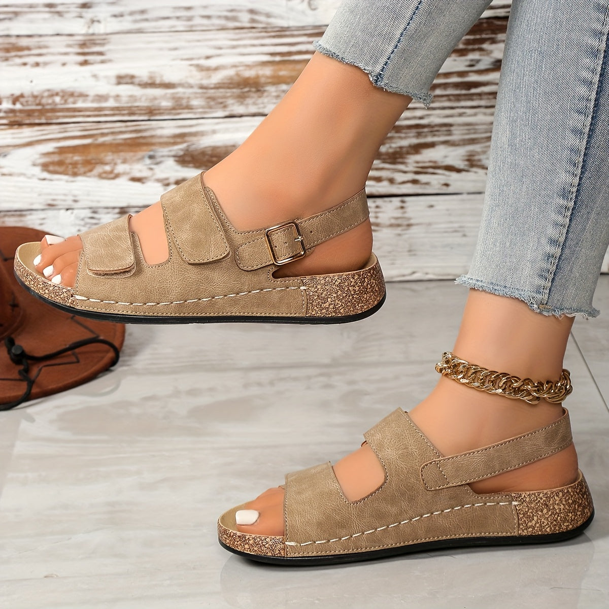 Olivia Sheldon | Adjustable Strap Comfort Sandals For Women
