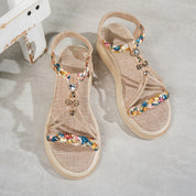 Aisling Delaney | Boho Braided Flat Sandals For Women