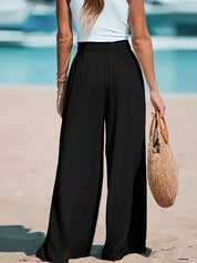 Elodie Thorne | High-Waisted Linen Look Trousers For Women
