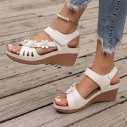 Elise Sheridan | Wedge Sandals With Floral Detail For Women
