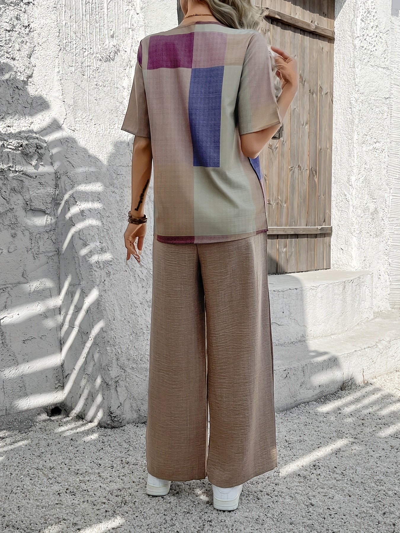 Piper Fenwick | Patchwork Colour Block Two-Piece Set For Women