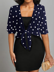 Beatrice Langley | Polka Dot Tie-Front Blouse For Women