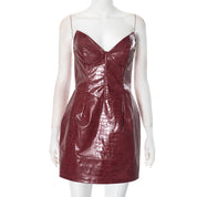 Imogen Sheath | Crocodile-Textured Mini Dress For Women