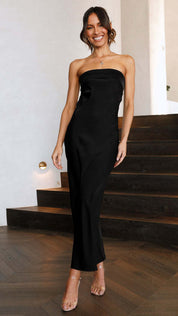 Ava Cromwell | Strapless Satin Maxi Dress For Women